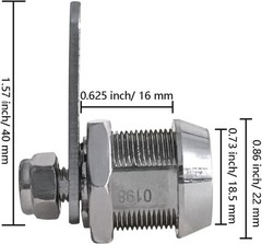 Versatile Tubular Cam Locks 2 Pack – Safeguard Toolboxes & Cabinets with 4 Keys