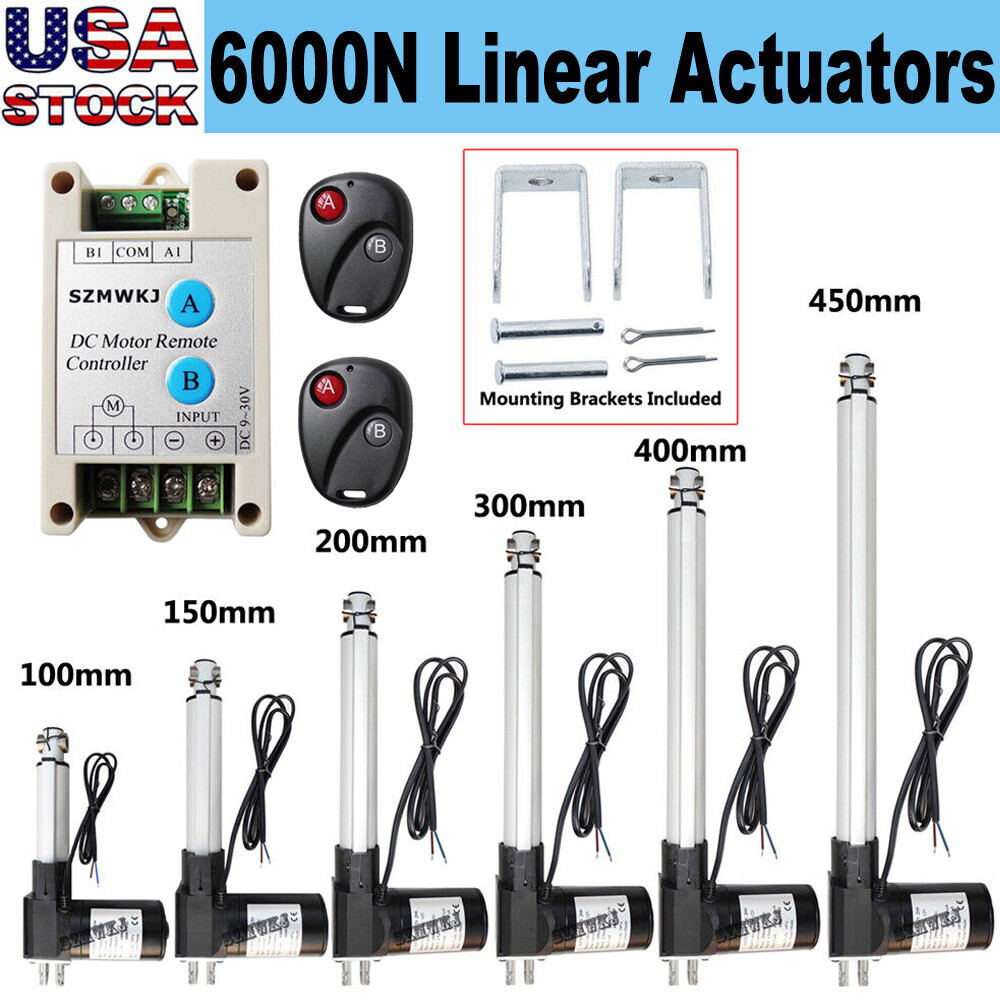 Heavy Duty 1320lbs 6000N Lift DC12V Electric Linear Actuator Motor Controller CL