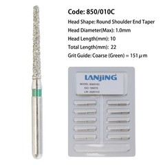 Dental Diamond Burs Round End Taper FG 850/016 856/018 High Speed Diamond Bur