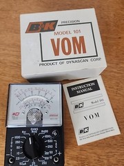 This B&K Precision Model 101 VOM Ohm/Volt Meter is a reliable and efficient