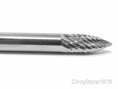 SG1D Tree Shape Tungsten Carbide Burr Bur Cutting Tool Die Grinder Bit 1/4″