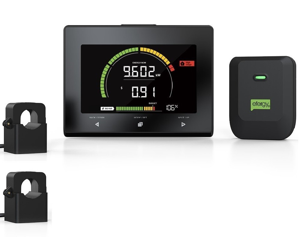 Efergy E-Max Kit EMAX-CT-US 7.9″ Color Energy Monitor No Wi-Fi required.