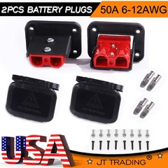 175A/50A Battery Quick Connect Wire Harness Plug Disconnect Winch Connector Kit