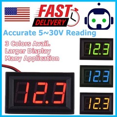LED 12V ~ 24V Digital Display Voltmeter Car Motorcycle Voltage Gauge Panel Meter