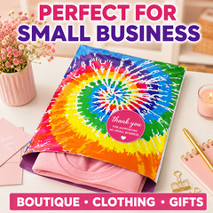 10×13 Tie Dye Designer Poly Mailers Boutique Shipping Bags Cute