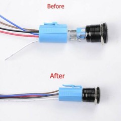 19mm 12V LED Power Symbol ON-OFF Car Push Button Switch Latch Metal Toggle SPDT