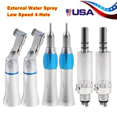 USA Dental Slow Low Speed E-type Air Motor Micromotor 2/4 Hole silver
