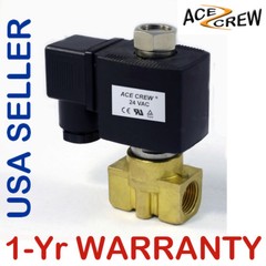 3/8 inch NORMALLY OPEN 24V AC VAC Brass Solenoid Valve NPT ONE-YEAR WARRANTY