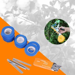 6 Rolls Plant Tie Tape + Staples Box for Garden Tying Tape Gun Tapener Refill