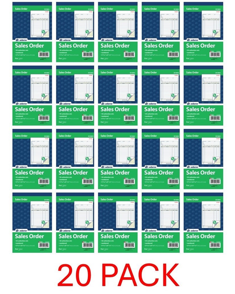 DC5805 – Adams Carbonless 2-Part Sales Book, 5 9/16″ x 8 7/16″ – 20 PACK