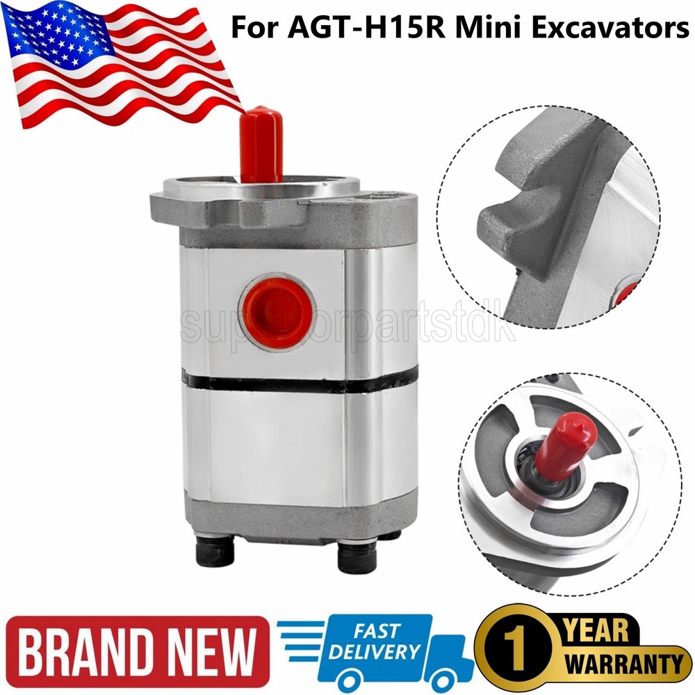 NEW Hydraulic Pump Double Acting Two Section for AGT-H15R Mini Excavators
