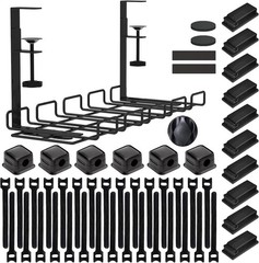 Under Desk Cable Management Tray Organizer Steel No Drill Organizador De Cables