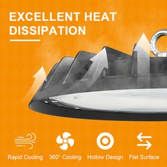 8 Pack 300W UFO Led High Bay Light Shop Warehouse Factory Commercial Industrial