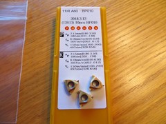 Small Internal Threading Tool, Boring Tool, with 3 Carbide 11 IR A 60 inserts