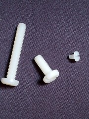 Nylon Plastic Slotted Pan Head Machine Screws Packs of 25