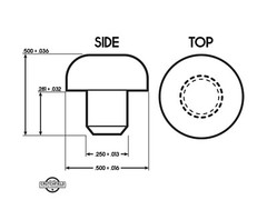 Rubber Push In Bumper Feet • 1/2″ OD, 7/32″ High, for 1/4″ Holes • Sold in Packs