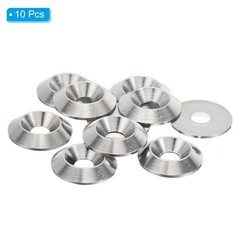 PATIKIL M5 Finish Countersunk Washer, 10pcs 18mm Dia. 3.5mm Tall Solid 304 St…