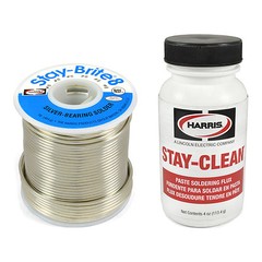 Harris Solder Kit SB831 & SCPF4 – Stay-Brite #8 Silver Bearing Solder with Flux