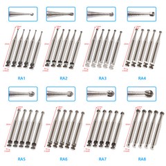 5-50pcs Dental Bur Round Latch Carbide RA Fit Low Speed Contra Angle Handpiece