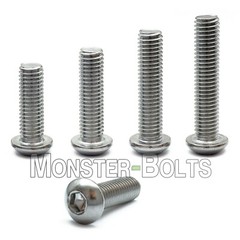 M4 Stainless Steel Button Head Socket Cap Screws A2, Metric ISO 7380 0.70 Coarse