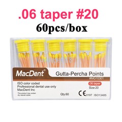 60/120pcs Dental Gutta Percha Points Full Taper 0.02/0.04/0.06 Size 15-40 45-80