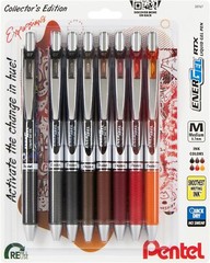 Pentel EnerGel RTX Retractable Liquid Gel Pen, Change Expressions Pack, 0.7mm