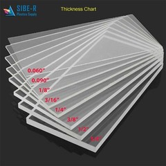 Acrylic Plexiglass Plastic Sheet – 1/2″ Thick – Clear – 24″ x 36″