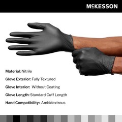 McKesson Confiderm LDC Nitrile Exam Glove Standard Cuff Length LARGE 250 per Box