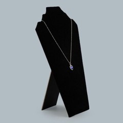 High Slate Gray Leatherette Necklace 12-1/2” Easel Jewelry Display Fixture