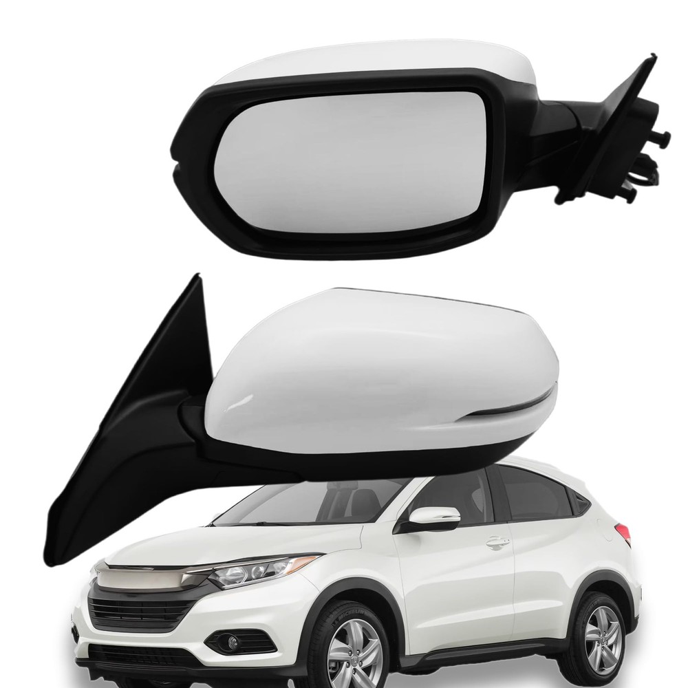 Left Driver Side Mirror Fits 2016-2022 HR-V EX EX-L Power Heated Signal White