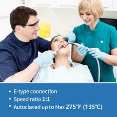 eLabPal Dental Slow Low Speed Straight Handpiece Nose Cone E-type Fit NSK Style