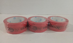 3 Rolls Packing TAPE Red Ebay LOGO Shipping 2″ 75 Yard 2.7mil Thick