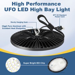 10x 100W UFO Led High Bay Light Industrial Commercial Factory Warehouse 90-277V