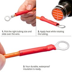 10ft 3:1 Ratio Heat Shrink Tubing Dual Wall Adhesive Glue Lined Φ1/4″ (6.4mm) US