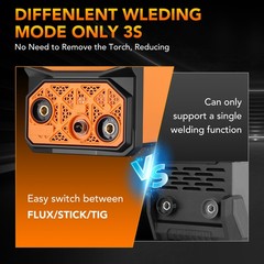 3-IN-1 Welder Machine 145A 110V Gasless MIG Stick Lift TIG w/ Welding Rods