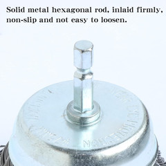 3PCS 3 Inch Knotted Wire Wheel Cup Brush and Twist End Brush Set,1/4″ Shank for