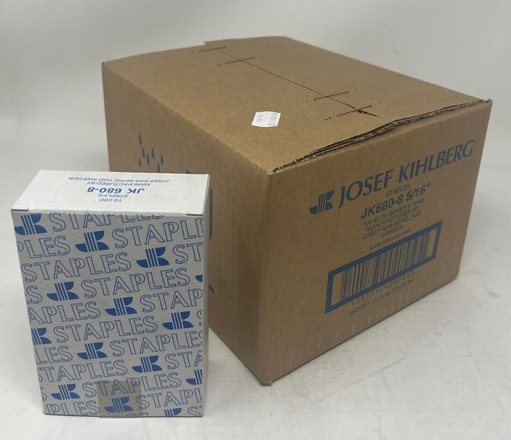 JOSEF KIHLBERG JK680-08 5/16” Light Wire Staple, Galv., 1 Case of 10 Boxes