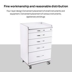 Dental Surgical Implant Motor System Brushless /Mobile Cabinet Cart 4 Drawers