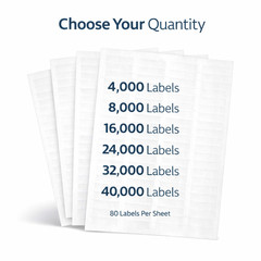 1/2″ x 1-3/4″ White Address Labels 80/Sheet Laser & Inkjet Compatible