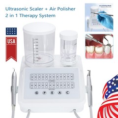 Dental Ultrasonic Scaler 2 IN 1 + Air Polisher Sandblasting Periodontal Therapy