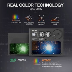 Auto Darkening Grind MIG TIG ARC Welding Helmet True Color Welding Mask Din4-13