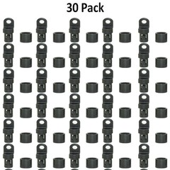 (Pack of 30) 1/4″ Rope Terminal for 7mm (Length not specified), Black