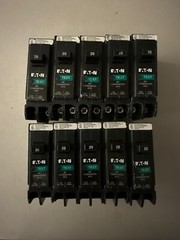 10 PCS Eaton BRP120AF 120/240V 20A Single Phase Circuit Breaker