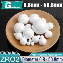 Ceramic Bearing Balls 0.8mm – 50.8mm Dia ZRO2 Zirconium Oxide Ball G10 Precision