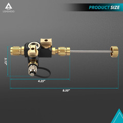 VC2G 1/4″ Valve Core Removal Tool Dual Valve with Sight Glass – Vacuum-Rated 20