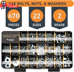 2251 Piece Hardware Assortment Kit with Screws, Nuts, Bolts & Washers (3 Trays)…