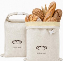 Zypb 2-Pack Reusable Beeswax Bread 16.9 x 12.6 x 0.3 inches, 2 Bags