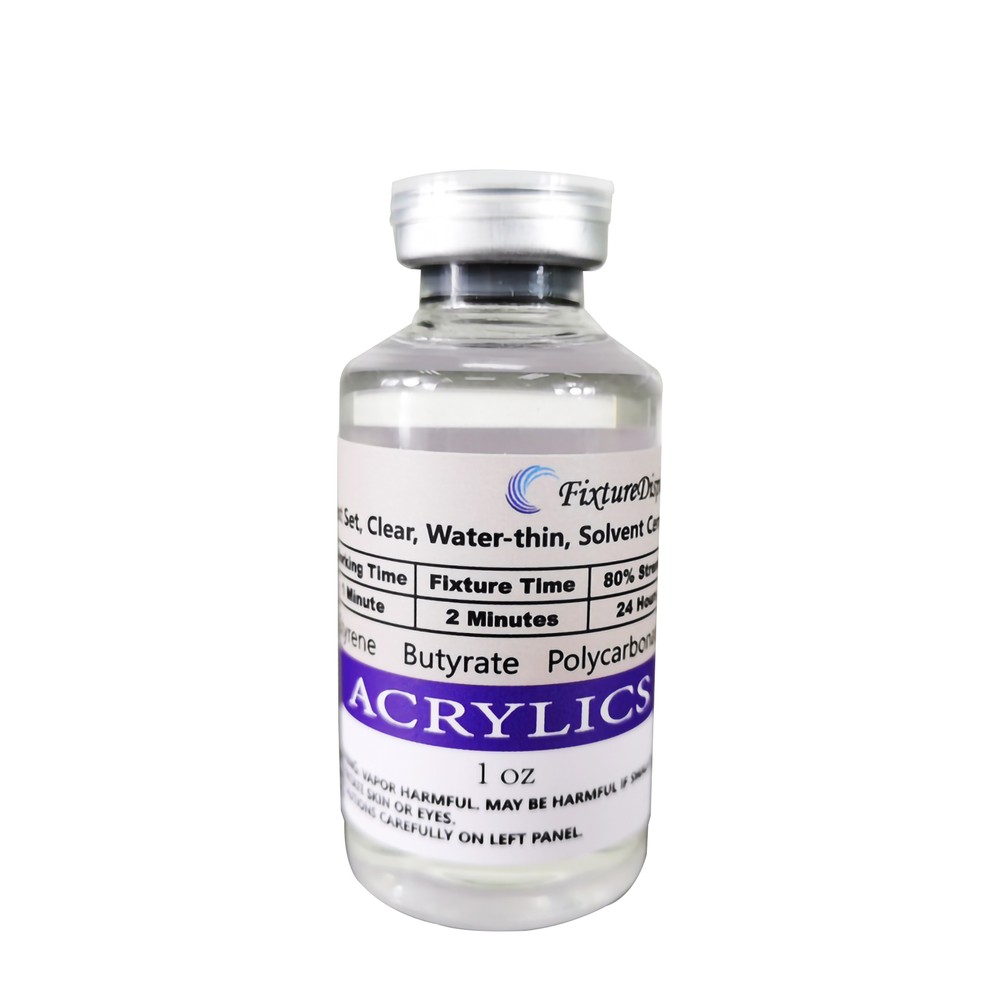 1 Ounce Acrylic Glue Glass Bottle Plexiglass Cement Adhesive DIY Art Craft 11310