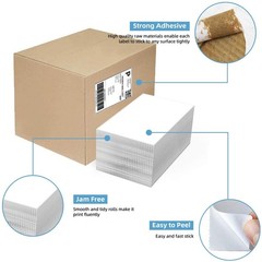 500/Stack 4×6 Fanfold Direct Thermal Shipping Labels Perforated Mailing Labels