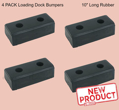 4 PACK Loading Dock Bumpers 10″ Long Rubber Truck Trailer Wall Boat Protection